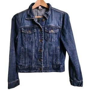 Canyon River Blues Denim Jacket Women's Size Small Cow Skull Graphic